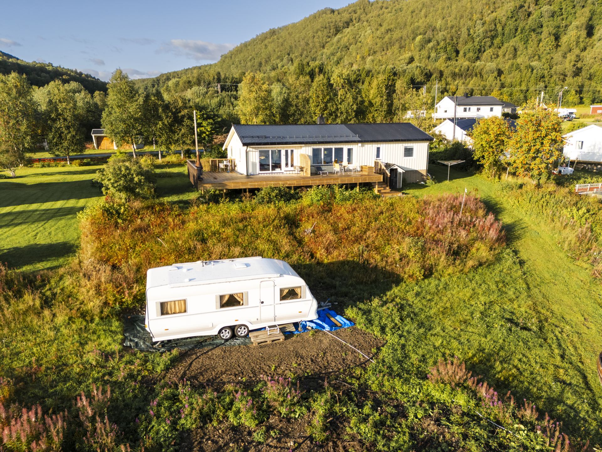 Caravan Pitch at Jøvika Lodge